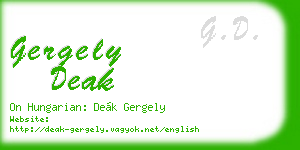 gergely deak business card