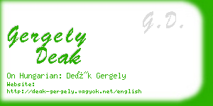 gergely deak business card